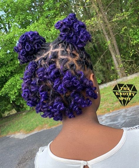 Children Hair Styles, Purple Locs, Purple Dreads, Short Dreadlocks Styles, Dreads Styles For Women, Short Dreads, Children Hair, Short Locs Hairstyles, Dreadlock Style