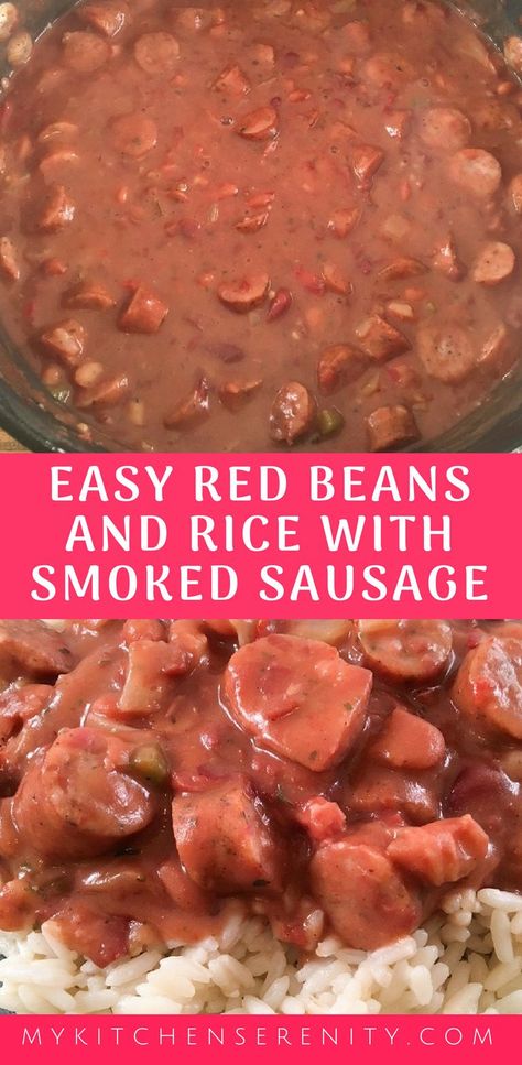 Red Beans And Rice Recipe Quick, Red Beans And Sausage, Easy Red Beans And Rice, Red Beans And Rice Recipe Easy, Rice With Sausage, Red Bean And Rice Recipe, Red Beans N Rice Recipe, Beans And Sausage, Red Beans And Rice