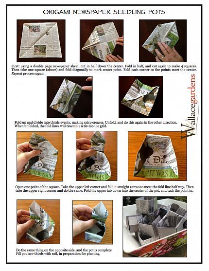 Origami Paper Seedling Pots From Newspaper for my lavender seeds! Americana Crafts, Garden Globes, Seedling Pots, Paper Pot, Small Greenhouse, Globe Decor, The Newspaper, Pretty Plants, Seed Starting