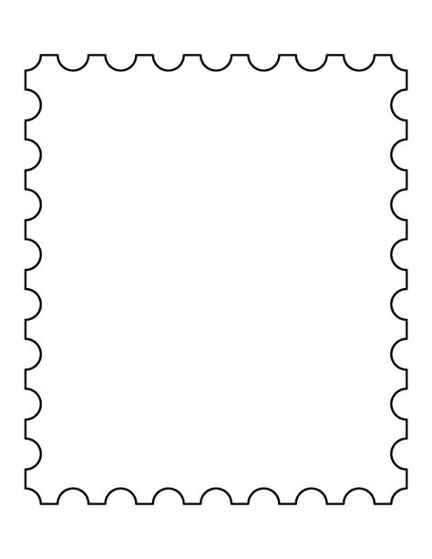 Postage stamp pattern. Use the printable outline for crafts, creating stencils, scrapbooking, and more. Free PDF template to download and print at http://patternuniverse.com/download/postage-stamp-pattern/ Postage Stamp Template, Sampul Notebook, Travel Elements, Stamp Template, 심플한 그림, Stamp Frame, Postage Stamp Design, Sky E, Postcard Stamps