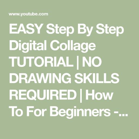 EASY Step By Step Digital Collage TUTORIAL | NO DRAWING SKILLS REQUIRED  | How To For Beginners - YouTube How To Make Digital Collage Art, Collage Tutorials, Digital Collage Art, Collage Diy, Herbal Apothecary, Drawing Skills, Digital Collage, Scrapbook Cards, Easy Step