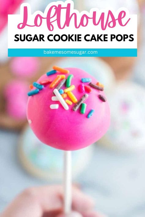 Sugar Cookie Cake Pops are made with Lofthouse sugar cookies, cream cheese, and candy melts. A no-bake sugar cookie dessert that is a hit. A tasty sugar cookie truffle recipe that can made with a lollipop stick or not. Great for birthday parties, holiday celebrations, parties, family gatherings, etc. These are better than Starbucks cake pops! #cakeballs #cakepops #sugarcookies #sugarcookieballs #nobake #dessert #easy Sugar Cookie Cake Pops, Cookie Cake Pops, Sugar Cookie Desserts, Sugar Cookie Cake, Starbucks Cake Pops, No Bake Cake Pops, Make Cake Pops, Lofthouse Sugar Cookies, Homemade Cake Recipes Chocolate