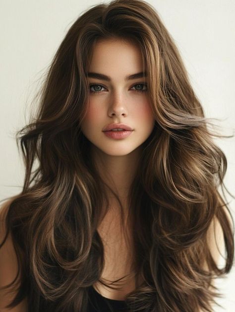 Rich Girl Hair, Brown Hair With Lowlights, Auburn Balayage, Women Haircuts Long, Hair To One Side, Chocolate Brown Hair, Boda Mexicana, Colored Curly Hair, Long Hair Color