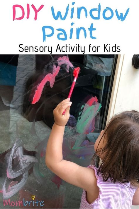 Window painting is so much fun for the kids. This DIY window paint has only 3 ingrediants and the washable paint makes it easy and FUN to clean up! #mombrite #sensoryplay #messyplay Washable Paint On Windows, Washable Window Paint Diy, Diy Window Paint Washable, Washable Window Paint, Diy Window Paint, Window Paint, Outdoor Learning Activities, Sensory Activity, Outside Activities