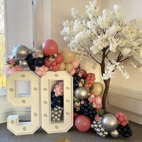 𝐆𝐑𝐀𝐍𝐃 𝐄𝐕𝐄𝐍𝐓𝐒 & 𝐃𝐄𝐂𝐎𝐑 on Instagram: “90TH birthday celebrations @liv_cricketclub 💖” 90th Birthday Party Decorations Diy, 90th Birthday Ideas For Grandma, 100 Birthday Party Ideas Decoration, 90 Birthday Party Ideas Decoration, 90 Birthday Party, 90th Birthday Party Ideas, 90th Birthday Party Decorations, 90 Birthday, 90th Birthday Decorations