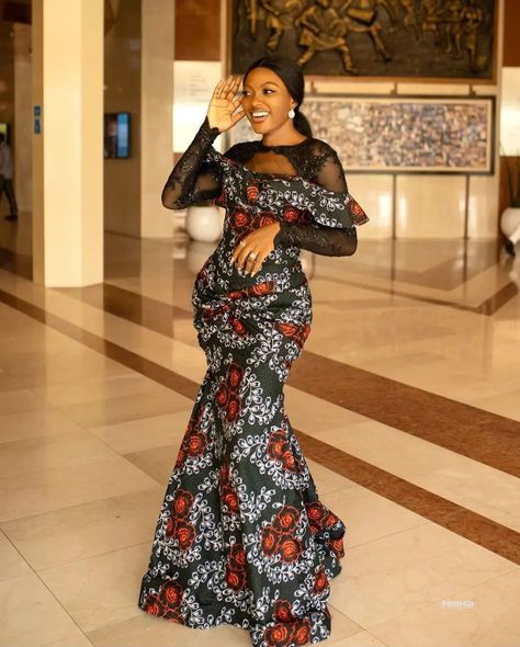 Latest Ankara Long Gown Collection | Ankaragrid Ankara Long Gown Styles For Ladies, Latest Ankara Long Gown Styles, Ankara Prom Dress, Unique Ankara Styles, Ankara Dress Designs, Ankara Long Gown, Nigerian Lace Styles Dress, African Party Dresses, Ankara Long Gown Styles