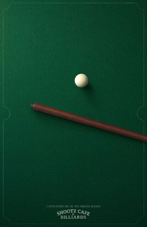 Baseball Ads, Billiard Wallpaper, Billiard Photography, Chalk Photography, Pool Table Felt, Cue Sports, Bar Music, Clever Advertising, Clothing Store Design