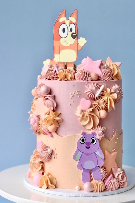 bluey-bingo-theme-birthday-cake-melbourne-yarraville | Miss Noble Melbourne: Specialty Cakes, Desserts, Events, Classes Bingo Cake Ideas Bluey, Bingo Cake Bluey, Bingo Cake Ideas, Bluey Bingo Cake, Bingo Birthday Cake, Bluey And Bingo Cake, Bluey Themed Cake, Bluey Birthday Cake, Bingo Cake