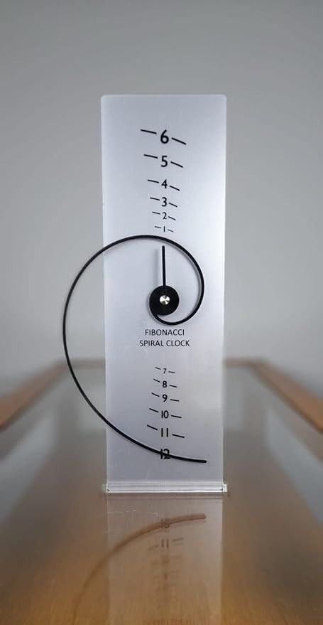 Amazon.com: Fibonacci Clocks Fibonacci Spiral Clock,Silver : Home & Kitchen Spiral Clock, Silver Desk, Clock Template, Unusual Clocks, Fibonacci Spiral, Shelf Clock, Desk Shelf, Diy Clock, Decor Items