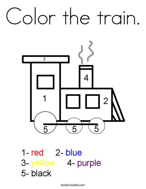 Color the train Coloring Page - Twisty Noodle Train Math Activities Preschool, Pre K Train Activities, Train Kindergarten Activities, Pre K Transportation Crafts, Train Worksheets Preschool, Name Train Preschool, Train Name Craft Preschool, Name Train Craft, Land Transportation Preschool Activities