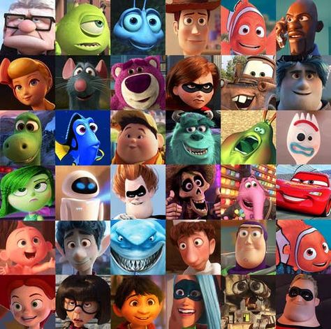 Cute Pixar Characters, Animation Movie Characters, Best Characters In Movies, Popular Disney Characters, Animated Characters From Movies, Drawing Ideas Movie Characters, Popular Movie Characters, Up Characters Pixar, Drawings From Movies