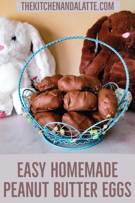 Homemade Peanut Butter Eggs, Easter Candy Recipes, Peanut Butter Eggs Recipe, Marshmallow Eggs, Reese Peanut Butter Eggs, Peanut Butter Easter Eggs, Making Peanut Butter, Butter Potatoes, Peanut Butter Eggs