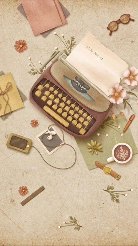 Mail - Bernedette Malone - Outlook The Garden Of Words, Vintage Typewriter, Cute Simple Wallpapers, Bullet Journal Stickers, Girly Art Illustrations, Vintage Typewriters, Dessin Adorable, Flower Phone Wallpaper, Iphone Background Wallpaper