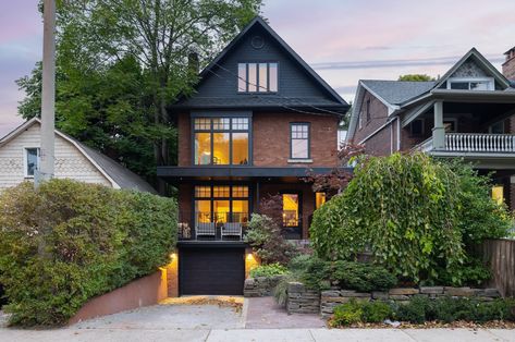 SOLD - 206 Grenadier Road - RONCESVALLES, TORONTO — the MASH Toronto House Exterior, Roncesvalles Toronto, Small House Additions, Space Palette, Modern House Black, Exterior Home Renovation, Laneway House, Toronto Houses, Toronto Home