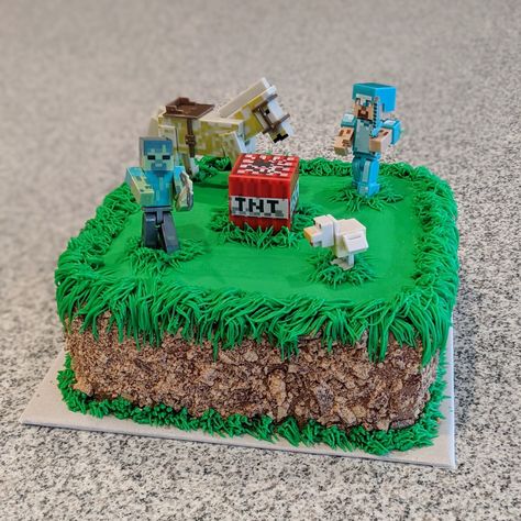 Minecraft birthday cake Minecraft Block Cake, Dirt Block Minecraft Cake, Minecraft Cake Square, Chocolate Minecraft Cake, Pastel Minecraft, Minecraft Checkerboard Cake, Minecraft Square Cake, Minecraft Birthday Cake, Birthday Boys