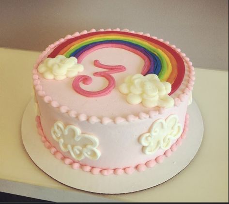 3rd Birthday Cakes For Girls, Birthday Cake Rainbow, Unicorn Cake Design, Ocean Birthday Cakes, Cake Designs For Girl, Cake Designs For Kids, Cake Rainbow, Rainbow Unicorn Cake