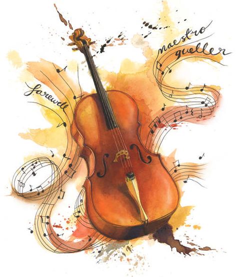 Violin Art Drawing, Georgina Luck, Violin Drawing, Cello Art, Violin Painting, Violin Art, Circle Painting, Music Drawings, Musical Art