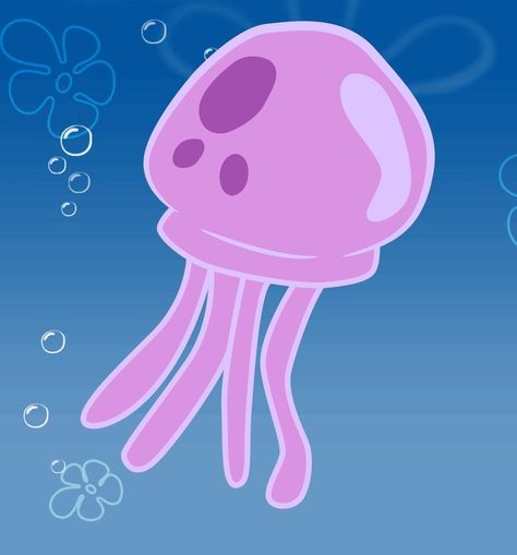 Spongebob Jellyfish, Playlist Pics, Jellyfish Illustration, Jellyfish Decorations, Jellyfish Photography, Spongebob Drawings, Spongebob Birthday Party, Jellyfish Drawing, Jellyfish Painting