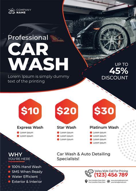 Modern Car Wash Flyer Template | Car Detailing, Auto Detailing Flyer, Car Wash Poster#pikbest#Templates#Flyer Car Detailing Poster Design, Car Wash Flyer Design, Car Wash Posters Ideas, Car Detailing Flyer, Car Detailing Business, Flyer Car, Car Wash Posters, Detail Car Wash, Car Wash Business