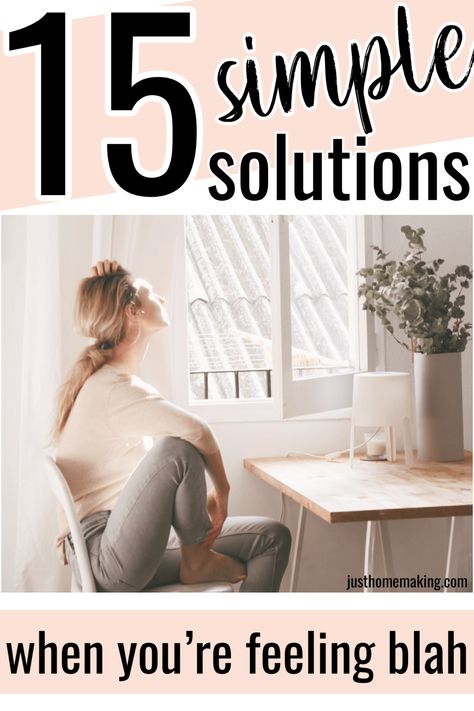 Feeling worn down, unmotivated, or just having a bad day? Try these 15 simple solutions to feel better today! These are easy changes you can make to find energy, motivation, and change your outlook to a positive one. Tips To Feel Better, Feeling Blah, Change Day, In A Funk, Raising Godly Children, Mom Encouragement, Ways To Be Happier, Having A Bad Day, Feeling Down