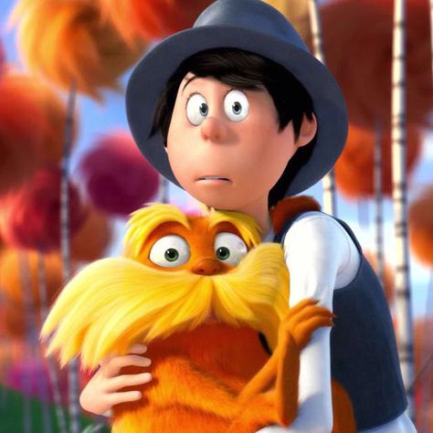 The Once-ler & the Lorax Matching Lorax Pfps, Onceler Widgets, Lorax Widgets, Lorax Matching Pfp, The Lorax Aesthetic, Lorax Aesthetic, Lorax Characters, Lorax Movie, Yellow Aesthetic Pastel