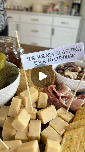 Jill Williams + Christin | Your Friend’s Friends on Instagram: "SAVE for your next par-TAY 🪩💋🧀 [and happy #ttpd day!]

this @taylorswift cheese board was the perfect way to celebrate jill’s cousins “new era”! she is recently divorced + the fam rallied behind her with a swiftie themed weekend.

if there’s anyone who can get you through a breakup - it’s taylor [and cheese].

ps: we totally messed up the last flag but you get the idea. it should say “i can make the bad guys gouda for the weekend” so don’t @ us - we are tired. 
•
•
#taylorswift #swifties #swiftie #ttpd #theerastour #erastour #divorce #divorcedmom #charcuterie #charcuterieboard #cheeseboard #cheeseboardsofinstagram" Breakup Party Ideas Friends, Taylor Swift Themed Charcuterie Board, Taylor Swift Cheese Board, Divorce Party Food Ideas, Taylor Swift Charcuterie Board Ideas, Breakup Party Ideas, Taylor Swift Charcuterie Board, Divorce Celebration Ideas, Divorce Party Ideas