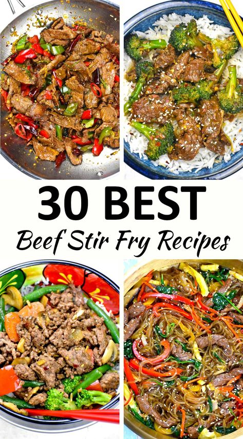 Looking for delicious and customizable beef stir fry recipes? From steak to bulgogi, these flavorful dishes are perfect for quick weeknight meals. Ribeye Steak Stir Fry Recipes, Stew Meat Stir Fry Beef Recipes, Flank Steak Stir Fry Recipes, Beef Stir Fry Recipes Easy, Steak Stir Fry Recipes, Best Beef Stir Fry, Asian Beef Recipes, Ramen Meals, Thai Beef Stir Fry