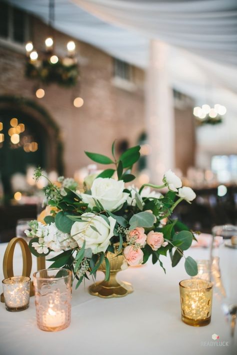 Candle lit wedding table decor: http://www.stylemepretty.com/maryland-weddings/baltimore/2015/11/24/romantic-evergreen-museum-and-library-wedding/ | Photography: Readyluck - http://www.readyluck.com/ Candles And Flowers, Greenery Wedding Centerpieces, Candle Lit Wedding, Flowers And Candles, Candle Table Decorations, Small Centerpieces, Wedding Small, Library Wedding, Boda Mexicana