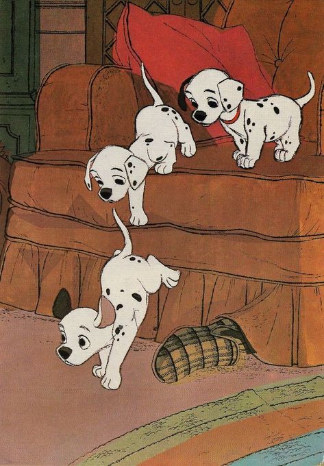 Disney Viejo, One Hundred And One Dalmatians, 101 Dalmatians 1961, 101 Kiskutya, Dalmatian Puppies, Old Disney Movies, Vika Papper, 디즈니 캐릭터, Images Disney