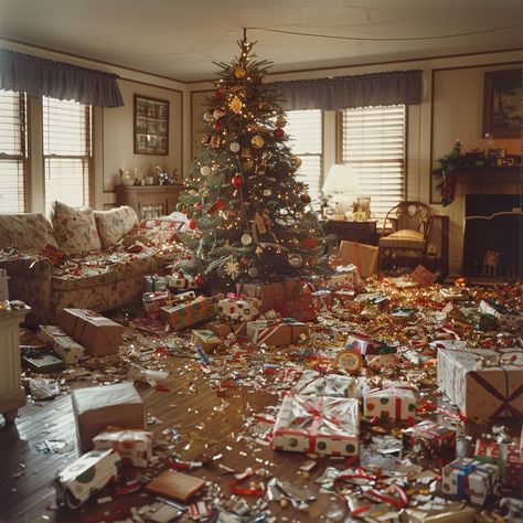 Christmas morning chaos: A living room overwhelmed with opened gifts and wrapping paper scattered all around a decorated Christmas tree. #christmas #tree #gifts #chaos #wrapping #aiart #aiphoto #stockcake ⬇️ Download and 📝 Prompt 👉 https://stockcake.com/i/christmas-morning-chaos_893076_292111 Christmas Chaos, Christmas Tree Gifts, Holiday Shoot, Holiday Chaos, Tree Gifts, Embrace The Chaos, Tree Christmas, Christmas Morning, A Living Room