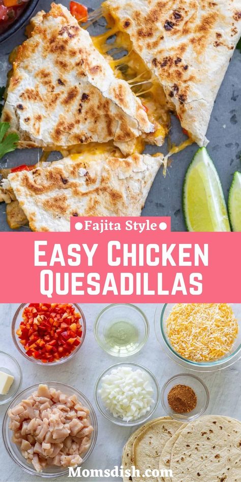 Easy Chicken Quesadilla, Easy Chicken Quesadillas, Easy Chicken Quesadilla Recipe, Quesadilla Recipes Easy, Chicken Quesadilla Recipe, Quesadilla Recipe, Chicken Quesadillas, Lost 100 Pounds, Chicken Dishes Recipes