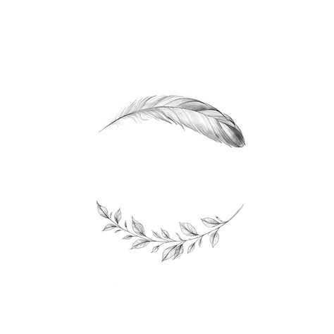 Fineline Feather Tattoo, Half Circle Tattoo, Small Tattoos For Ladies, Feather Circle, Feather With Birds Tattoo, Clavicle Tattoo, Dream Catcher Tattoo Design, Tattoo Schrift, Remembrance Tattoos