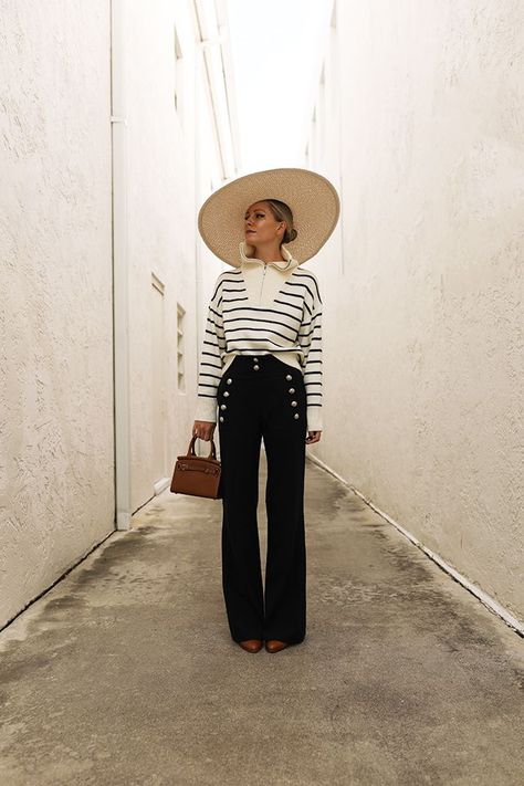 FRESH START // Atlantic Pacific Blair Eadie, Blair Eadie, Nautical Outfits, Atlantic Pacific, Monday Mood, Sailor Pants, Fashion Sites, Preppy Look, Interview Outfit