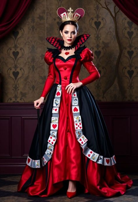 16 Alice in Wonderland Dress to Impress outfit ideas » Styling Outfits Formal Alice In Wonderland Dress, Alice Cosplay Wonderland, Red Queen Costume Alice In Wonderland, Alice In Wonderland Dress Ideas, Diy Queen Of Hearts Costume Women, Alice In Wonderland Alice Costume, Queen Of Hearts Outfit Ideas, Alice And Wonderland Costumes, Alice In Wonderland Wedding Dress