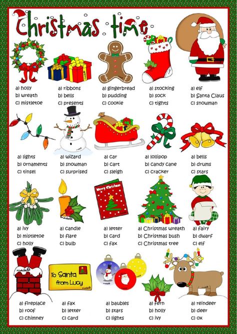 Christmas interactive and downloadable worksheet. You can do the exercises online or download the worksheet as pdf. English Liveworksheet, Christmas Crossword, Christmas Trivia Games, Christmas Lesson, English Christmas, Christmas Trivia, Christmas Worksheets, Merry Christmas Images, English Activities