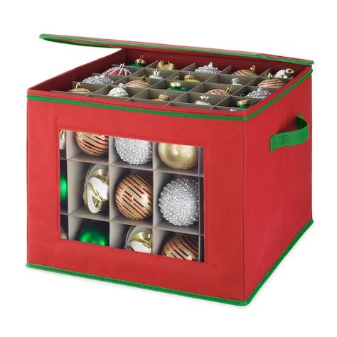 Find the Ornament Zip Cube By Recollections™ at Michaels Christmas Ornament Storage, Ornament Storage Box, Frosted Window, Holiday Organization, Stackable Storage Boxes, Ornament Storage, Storage Cube, Frosted Windows, Red Ornaments