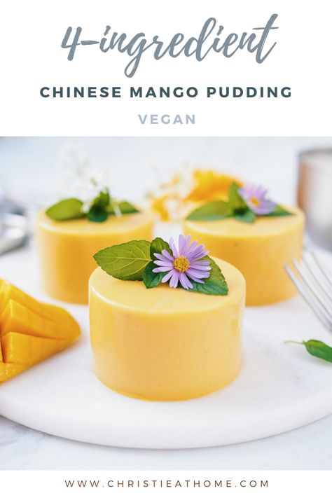 Asian Inspired Desserts, Mango Pudding Recipe, Yellow Desserts, Mango Desserts, Asian Dessert Recipes, Mango Dessert Recipes, Asian Dessert, Mango Pudding, Mango Dessert