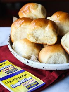 Fluffy and sweet honey dinner rolls! This easy dinner rolls recipe is made with rapid rise yeast, so they will be done from start to finish in under 90 minutes! #easy #yeast #cookiesandcups #dinnerolls #honeybutter #sweetrolls Honey Dinner Rolls, Easy Dinner Rolls Recipe, Honey Yeast Rolls, Yeast Dinner Rolls Recipe, Easy Dinner Rolls, Honey Dinner, Quick Dinner Rolls, Easy Yeast Rolls, Dinner Rolls Easy