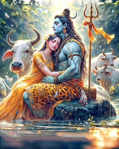 Shiv Shankar Wallpaper, Mahadev Couple Pic, Shivshakti Images, Siva Parvathi Images, Shiv Shakti Wallpaper, Shivaparvathi Images, Shiv And Shakti, Shiv Parvati Painting, Shankar Parvati