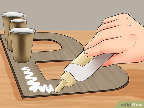 3 Ways to Make 3D Letters - wikiHow Name Standee Diy Letters, Letter Standee Diy, 3d Letters Tutorial, 3d Letters Diy, Letter Standee, Cardboard Creations, Bullentin Boards, How To Make Letters, Mdf Letters