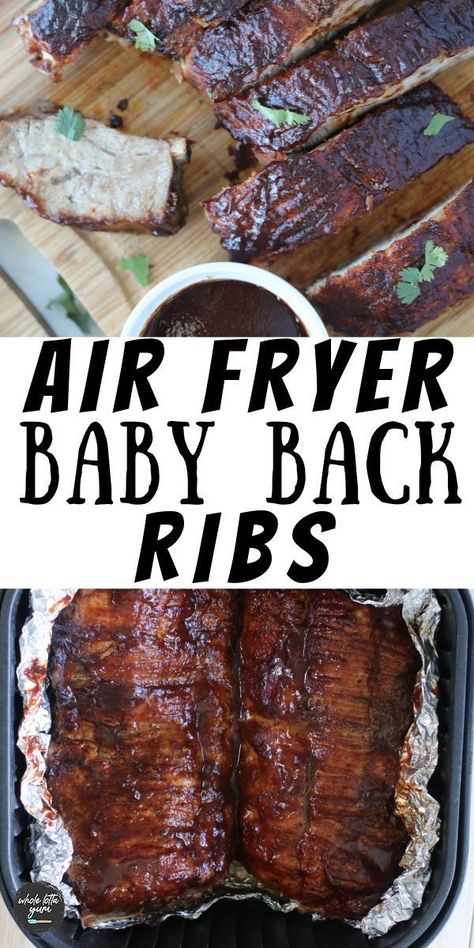 Air Fryer Ribs, Air Fryer Recipes Ribs, Air Fryer Recipes Low Carb, Ribs Bbq, Pork Rib Recipes, Air Fried Food, Air Fryer Oven Recipes, Air Fry Recipes, Back Ribs