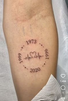 Heart And World Tattoo, Sister Tattoos For 3 Meaningful, Date Tattoo, Tiny Wrist Tattoos, Mommy Tattoos, Muster Tattoos, Tasteful Tattoos, Small Hand Tattoos, Classy Tattoos