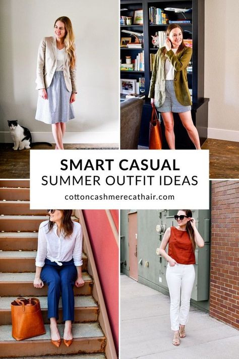 Summer Smart Casual, Smart Casual Office, Smart Casual Women Outfits, Smart Casual Work, Rok Outfit, Smart Casual Women, Smart Casual Dress, Wear To Work Dress, Business Casual Dresses