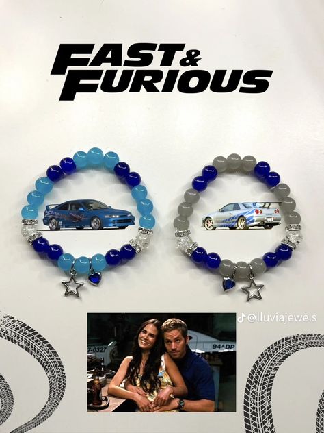 Fast And Furious Jewelry, Match Bracelets For Couples, Fast And Furious Gifts Ideas, Fast And Furious Bracelet, Matching Bracelets For Couples Diy, Cute Matching Bracelets For Couples, Couple Bracelet Ideas, Matching Bracelets Aesthetic, Couples Bracelets Diy