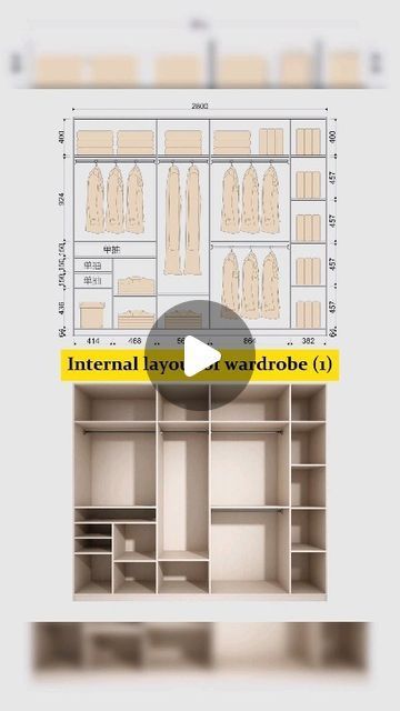 aleadtrend on Instagram: "The internal layout plan of the bedroom wardrobe more than two meters long is the internal layout of the open wardrobe and the internal layout of the cloakroom wardrobe. #interiotdesign #designhome #designdservice #arquiteturadeinteriores #aleadtrend" Internal Design Of Wardrobe, Wardrobe Layout Design, Wardrobe Layout Ideas, Cloakroom Wardrobe, Wardrobe Interior Layout, Wardrobe Layout, Wardrobe Inside Design, Wardrobe Internal, Wardrobe Internal Design