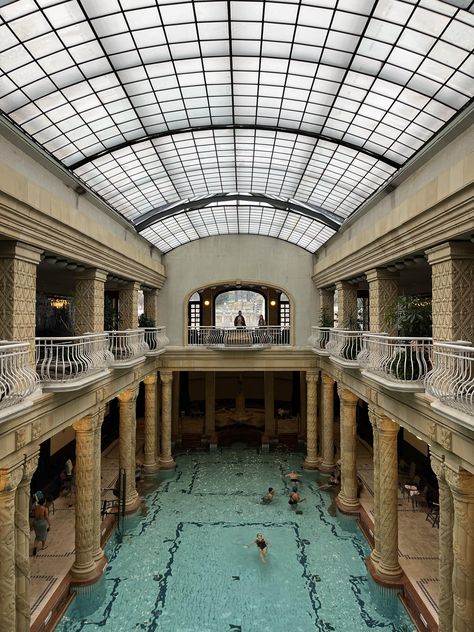 Thermal Bath, places to visit, spa, relaxing, swimming, sauna, outdoor pool, skylight, budapest, hungary Sauna Outdoor, Spa Relaxing, Thermal Baths, Thermal Bath, Budapest Hungary, Outdoor Pool, Sauna, Hungary, Budapest