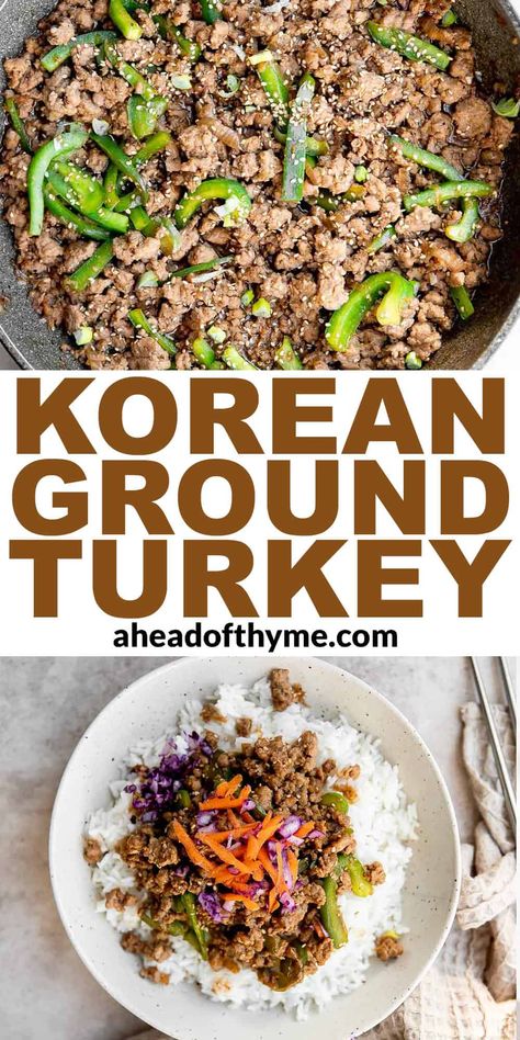 Korean Turkey, Korean Ground Turkey, Asian Style Ground Turkey, Korean Style Ground Turkey, Korean Turkey Bowl, Asian Ground Turkey Bowl, Korean Style Ground Turkey Bowl, Korean Ground Turkey And Rice Bowls, Turkey Rolls