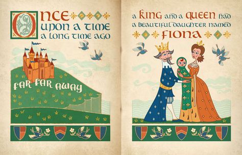 fairy tale font | Shrek's fairy tale book font ? - forum | dafont.com Shrek E Fiona, Fiona Y Shrek, Shrek Character, Book Font, Princess Fiona, Fairy Tale Books, Dragon Toys, Fairy Tale Characters, Fairytale Illustration