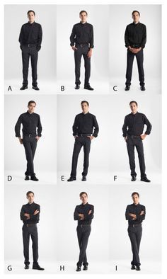 Unlike feminine poses, masculine poses avoid softening the pose with rounded shoulders or exaggerated shoulders, hips, and legs. Reference Models, Drawing Poses Male, Poses Modelo, Pose Portrait, Male Pose Reference, Foto Portrait, Male Models Poses, People Poses, Different Poses