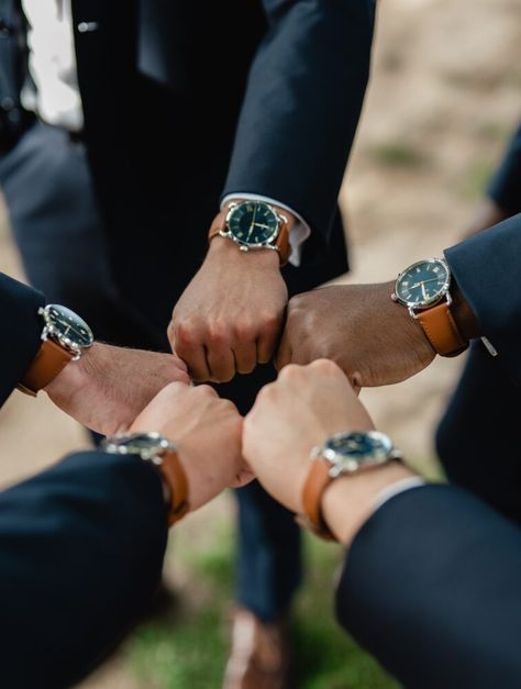 10 Affordable Groomsmen Gift Ideas Groomsmen In Black, Hand Together, Groomsmen Gift Ideas, Groomsmen Watches, Wedding Ceremony Music, Best Groomsmen Gifts, Themed Wedding Decorations, Wedding Titles, Wedding Themes Fall